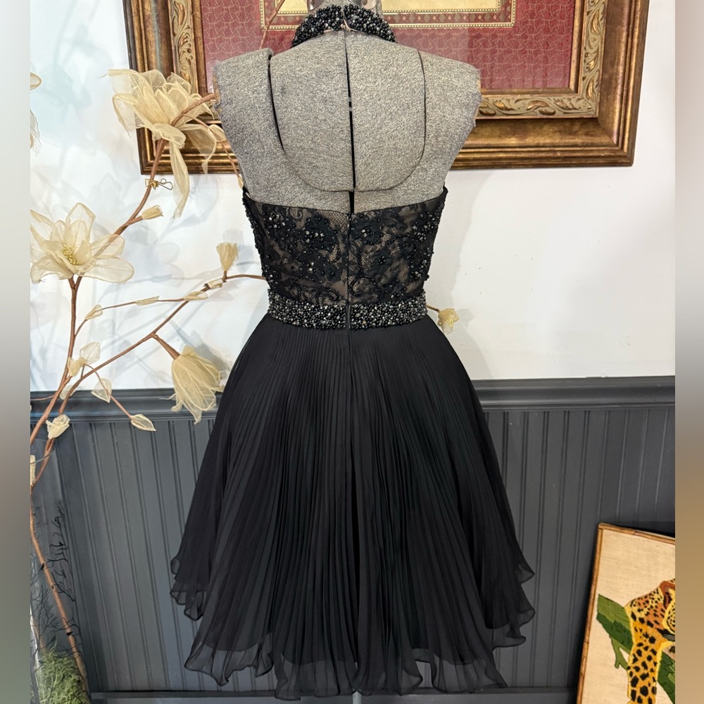 JVN by Jovani Black Halter Prom Dress - Picture 4 of 12
